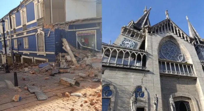 Terremoto de 7.4 en Colombia: Los impactantes videos de los daños estructurales este #10Ago