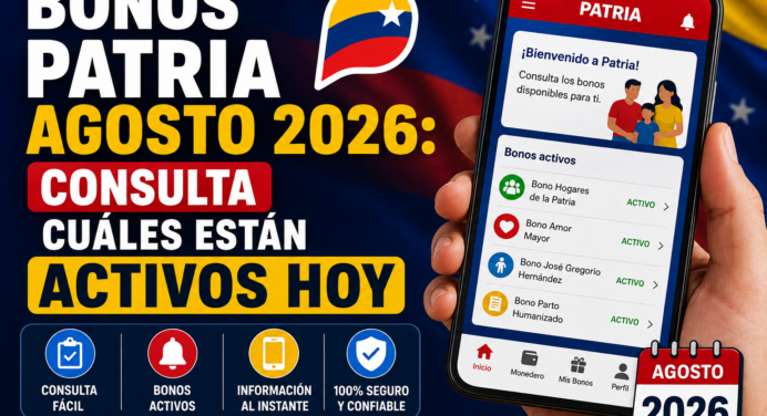 Bonos Patria agosto 2026: Consulta cuáles están activos HOY