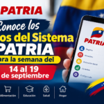 Conoce los Bonos del Sistema PATRIA para la semana del 14 al 19 de septiembre
