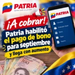 ¡A cobrar! Patria habilitó el pago de bono para septiembre y llega con aumento