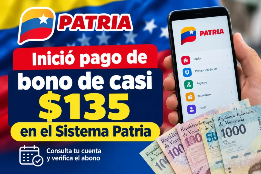 Inició pago de bono de casi $135 en el Sistema Patria