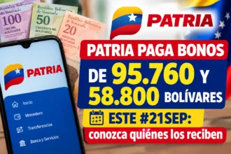 Patria paga bonos de 95.760 y 58.800 bolívares este #21Sep: conozca quiénes los reciben