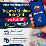 Pago complementario del Ingreso Mínimo Integral en Patria: Fecha y montos