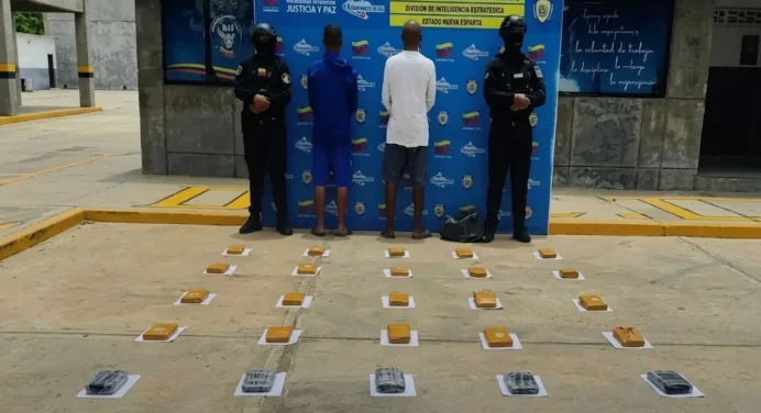 Incautan 18 kilos de marihuana y detienen a dos en Margarita