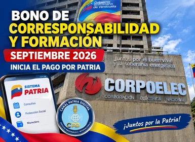 Bono de Corresponsabilidad y Formación septiembre 2026 de Bs 95.760
