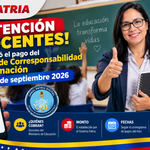 ¡Atención docentes! Ya inició el pago del Bono Corresponsabilidad y Formación de septiembre 2026