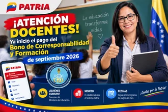 ¡Atención docentes! Ya inició el pago del Bono Corresponsabilidad y Formación de septiembre 2026