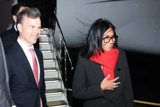 Delcy Rodríguez llegó a Nueva York para participar en la Asamblea General de la ONU y reunirse con Trump