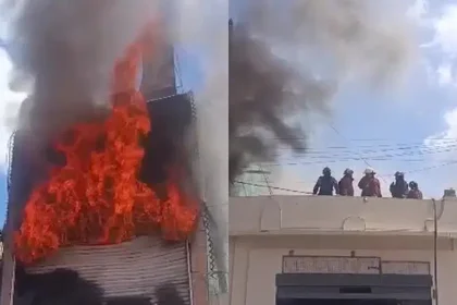 Incendio de gran magnitud consumió edificio comercial en El Cementerio