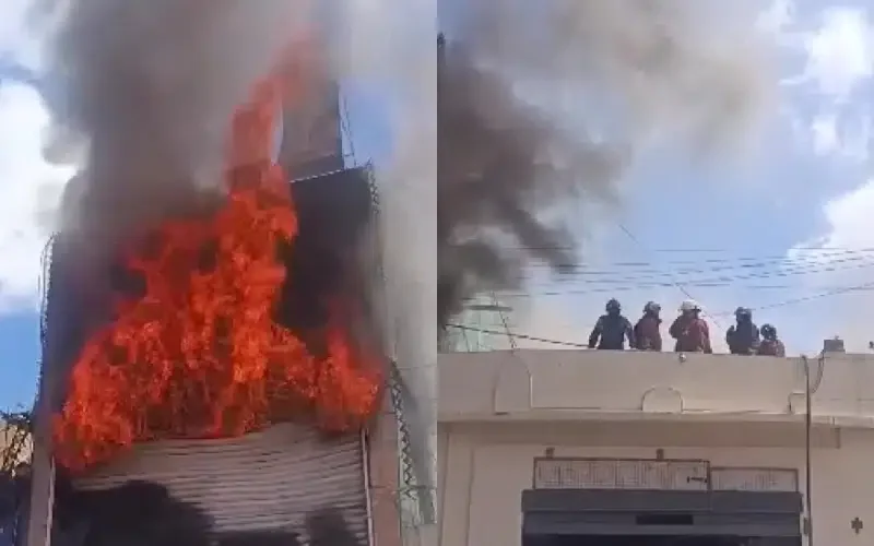 Incendio de gran magnitud consumió edificio comercial en El Cementerio