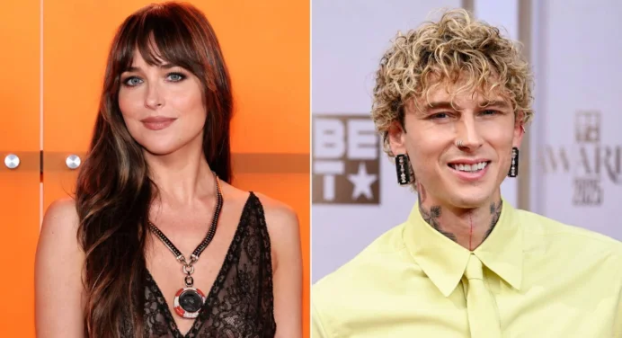 Dakota Johnson y Machine Gun Kelly desatan rumores de romance tras coincidir en el departamento de Taylor Swift