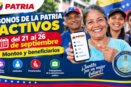 Bonos de la Patria activos del 21 al 26 de septiembre: Montos y beneficiarios