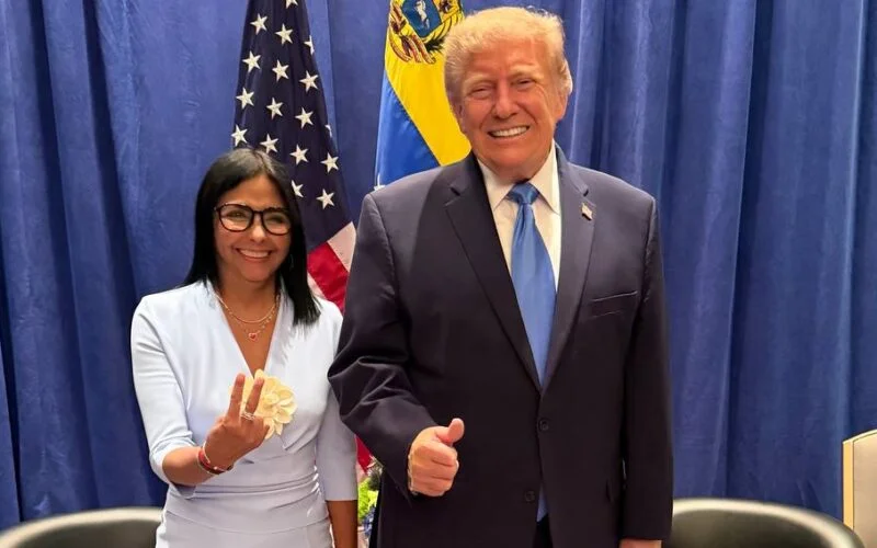 Delcy Rodríguez tilda de «histórica» su reunión con Donald Trump