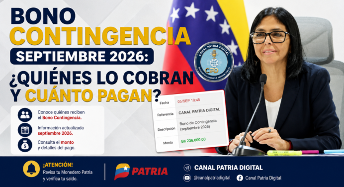 Bono Contingencia septiembre 2026: ¿Quiénes lo cobran y cuánto pagan?