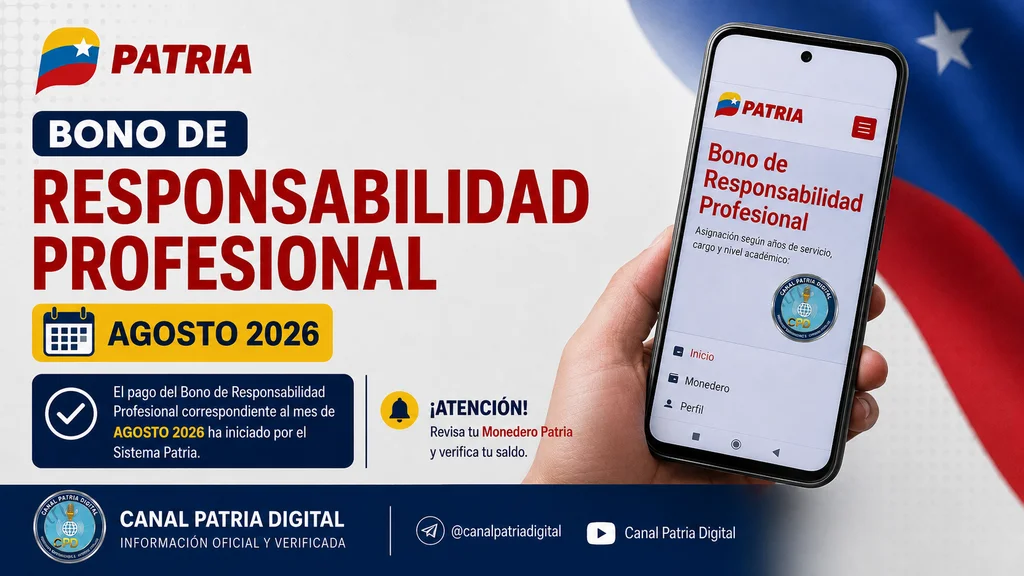 Bono de Responsabilidad Profesional agosto 2026 para trabajadores de Educación Salud y Seguridad