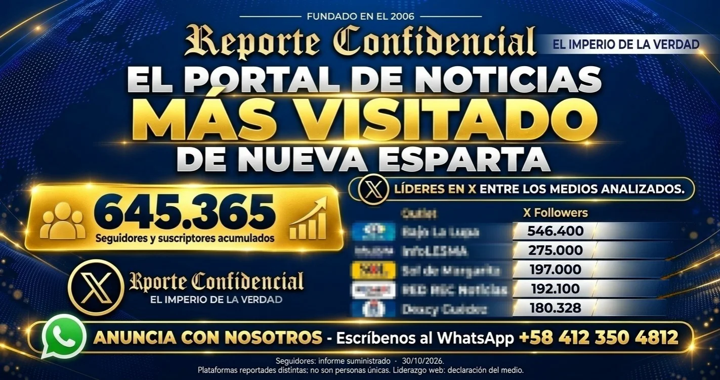 Reporte Confidencial se consolida como el portal de noticias más visitado de Nueva Esparta en 2026