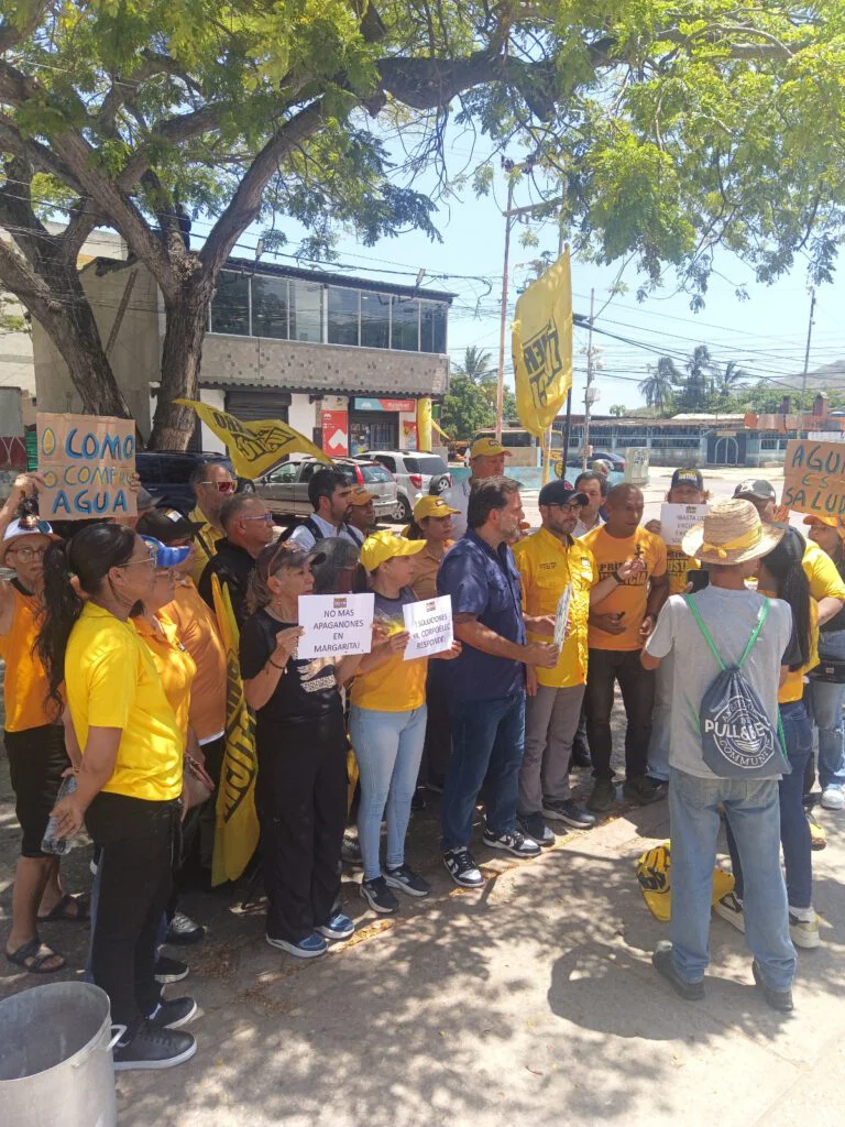 Primero Justicia acompaña el descontento de los margariteños por el agua y electricidad