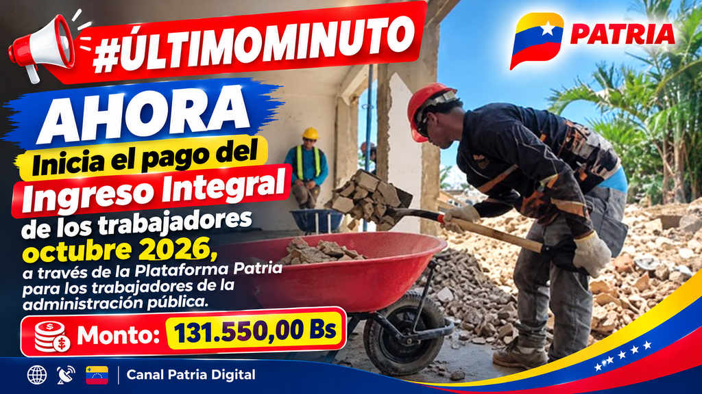 ¡Última hora! Inicia el pago del Ingreso Integral trabajadores octubre 2026