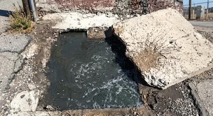 Exigen solución por desborde de aguas negras en Porlamar