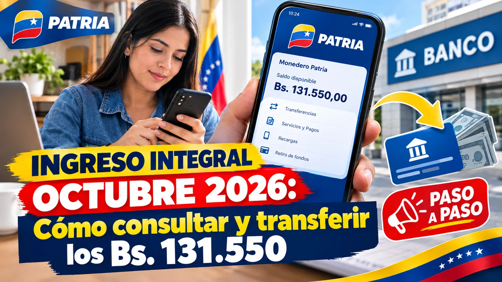 Ingreso Integral octubre 2026: Cómo consultar y transferir los Bs. 131.550
