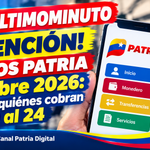 ¡Atención! Bonos Patria octubre 2026: Conoce quiénes cobran del 19 al 24
