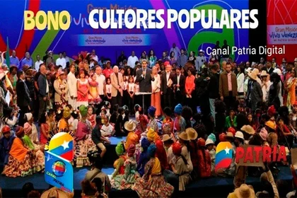 Activan el pago del bono «Cultores Populares» de octubre a través del Sistema Patria