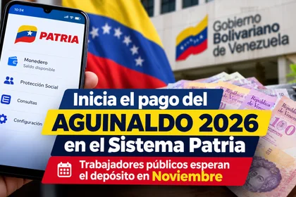 Aguinaldo 2026 en el Sistema Patria para trabajadores públicos de Venezuela