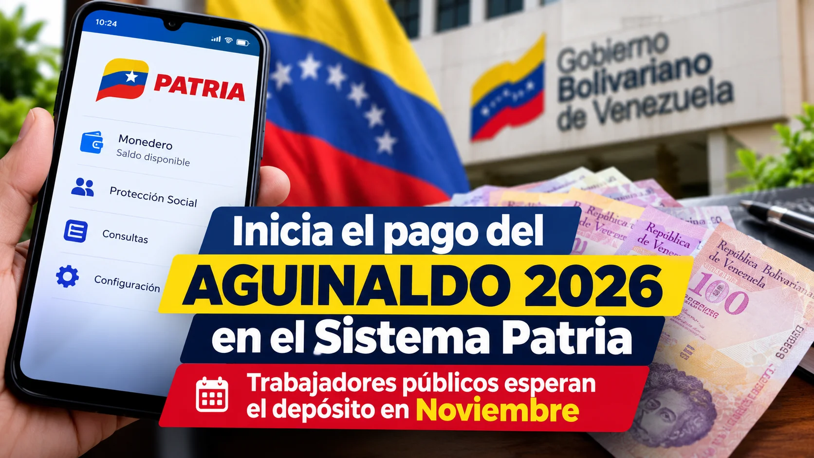 Aguinaldo 2026 en el Sistema Patria para trabajadores públicos de Venezuela
