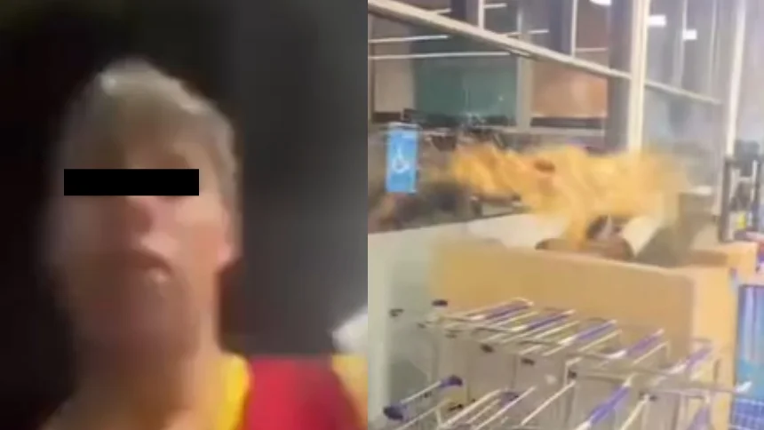 Indignación en redes: Lanzaron mezcla de desechos a empleado de famosa cadena de farmacias «por un reto de Tik Tok»